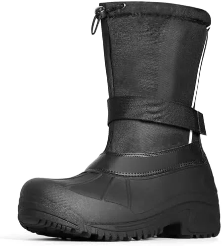 furuian snow boots for men winter boots non slip hiking insulated boots