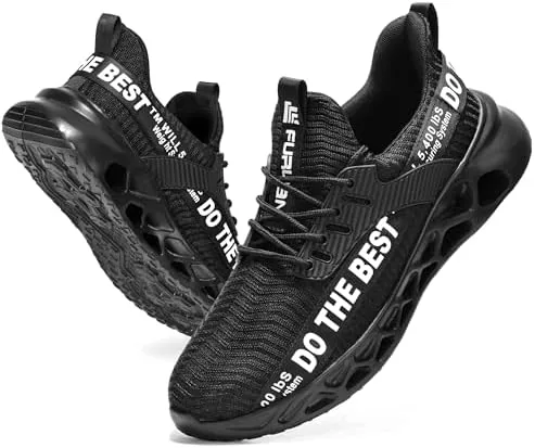 steel toe shoes for men women slip on safety shoes comfortable work shoes